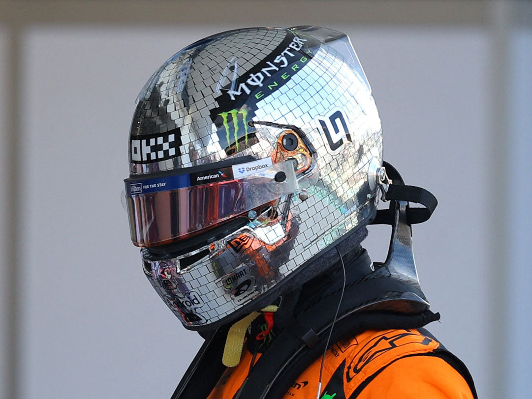 f1 miami football helmet Lando Norris 2025 Miami GP F1 Helmet / Mc Laren F1 / pre order – GPHelmet