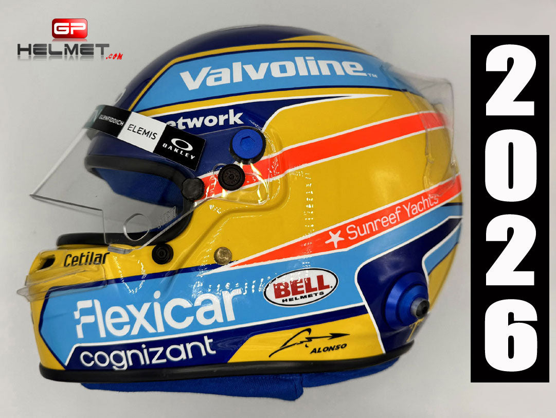 Fernando Alonso 2026 F1 Replica Helmet Aston Martin Team – GPHelmet