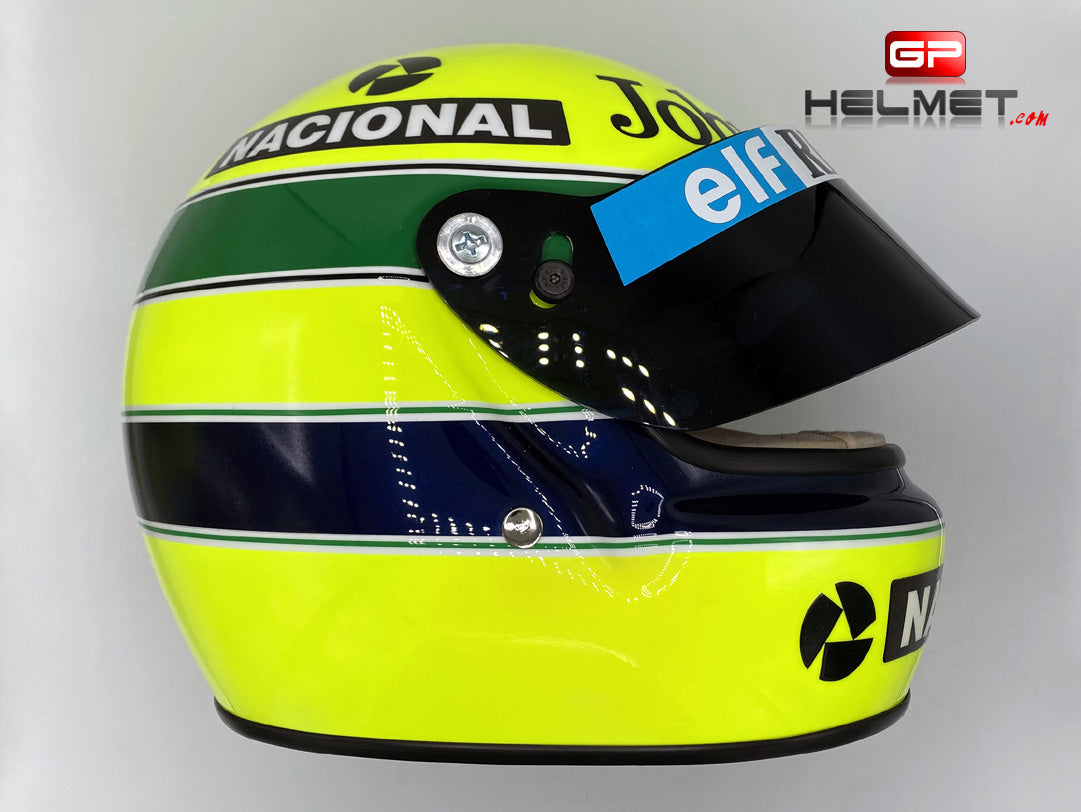 Casque F1 Ayrton Senna Lotus 1985 – Minihelmet échelle 1/2 – Neuf En Boîte – Rare