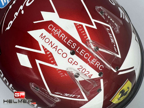 A signed Rare and Exclusive Charles Leclerc Monaco 2024 1/2 scale helmet - Bonhams A signed Rare and Exclusive Charles Leclerc Monaco 2024 1/2 scale helmet - Bonhams