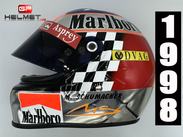 1998 snel motorcycle helmet Michael Schumacher Bell Vortex Replica Scuderia Ferrari F1 Nastro Azzurro Aprilia 1998 Michael Schumacher replica Helmet
