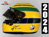 Sebastian Vettel 2024 IMOLA Helmet / Tribute to Ayrton & Roland