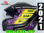 Lewis Hamilton 2021 BRAZIL Replica Helmet / Mercedes Benz F1