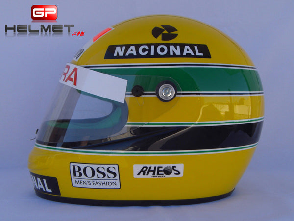 Ayrton Senna 1990 RHEOS Helmet / Team Mc Laren F1 – GPHelmet Ayrton Senna 1990 RHEOS Helmet / Team Mc Laren F1 – GPHelmet
